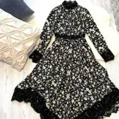 eimy istoire エイミーイストワール　花柄　ロングワンピース　長袖