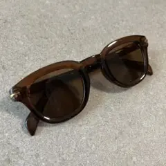 ブラウン ラウンド型 サングラス