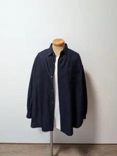 Blanc YM ネイビー レギュラーカラーシャツ