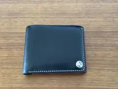 motoレザー 二つ折り財布 ブルー
