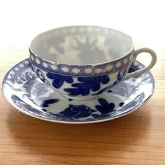 【透かし芸者】ティーセット[日本製/卵殻手/印判］ 茶器 日本特製 卵殻手 印判 カップ＆ソーサー 芸者 透かし絵 買い取り