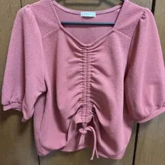 COLZA ピンク 半袖 トップス ギャザー