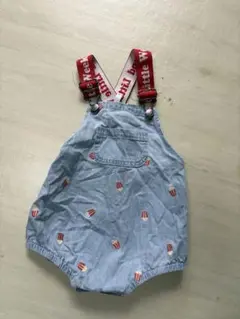 リトルウィークエンド　サロペット　デニム　ポップコーン　70〜80 ベビー服