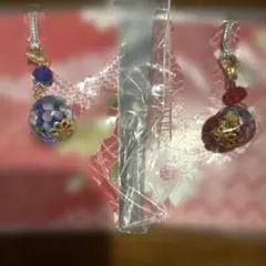 カラフルなとんぼ玉イヤリング
