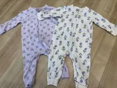 H&M エイチアンドエムベビー　コットンカバーオールパジャマ　2着セット　75