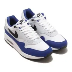 NIKE AIR MAX1 WHITE BLACK-DEEPROYAL BLUE