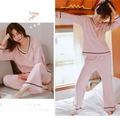FJ848 パジャマ秋冬長袖 綿100% 可愛い オシャレ女性パジャマ