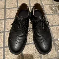 Dr. Martens ブラックウィングチップシューズ　UK9