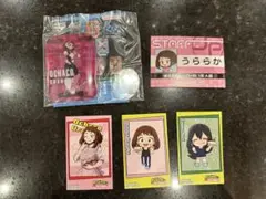 麗日お茶子　蛙吹梅雨　ジョイポリス　スイパラ　名札風カード　一番くじ　ヒロアカ