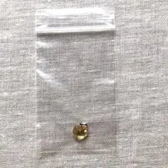 シトリン　シルバー　ハート型　ペンダントトップ