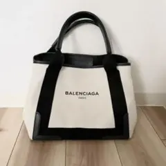 バレンシアガ ネイビーカバス トートバッグ