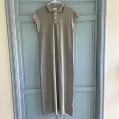 ポロシャツワンピース グレー