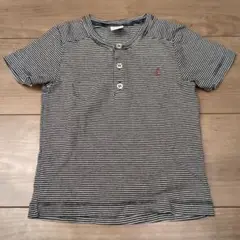 【キッズ】プチバトー ボタン付き Tシャツ 104