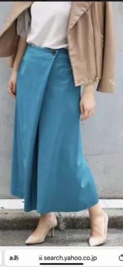 【NOBLE】美品　トロストレッチラップクロップドパンツ