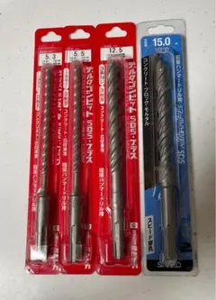 軽量ハンマードリル用ビット セット デジタゴンビット+オールドリル