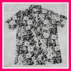 【GAP】半袖シャツ　モノトーンフラワープリント　XL 150センチ