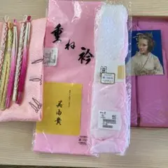 和装小物セット 絹100% ピンク
