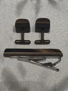 【寄木細工】カフリンクスとタイピンセット