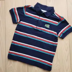 LACOSTE ポロシャツ ネイビー ストライプ　100㎝