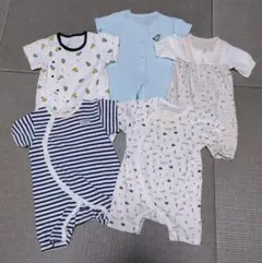 5枚セット2WAYオールドレスオールカバーオール50センチ60センチ