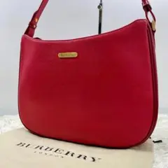 ⭐️希少 バーバリー ショルダーバッグ ノバチェック レザー ロゴプレート