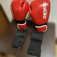 ZHENGTU スポーツ　10 OZボクシンググローブ レッド
