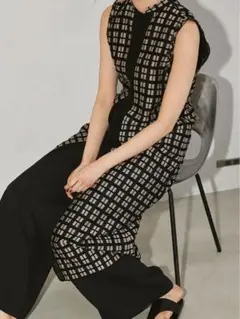TODAYFUL ベスト Geometric Jacquard Vest
