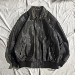 90's vintage ブラックレザージャケット　短丈　アメカジ