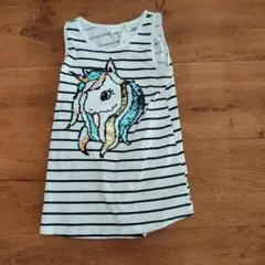 ユニコーン スパンコール ノースリーブTシャツ 120cm 130cm