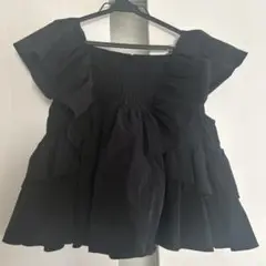 スナイデル　ラッフルフリルブラウス　snidel