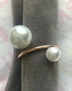 レスブリスlesbliss 完売ピンクゴールド 2wayパールフォークリング