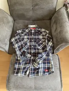 ★Dickies スリムフィット チェックシャツ M