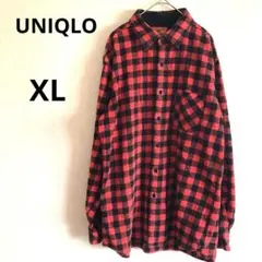 UNIQLO ユニクロ XL メンズ チェック柄 ネルシャツ コットン100