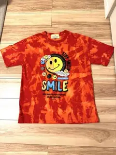 タイダイ柄スマイリーフェイス プリント Tシャツ