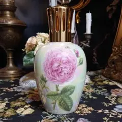 【最終処分価格☆】アロマランプ 薔薇 陶器 ランプベルジェ オイル 使用可 美品