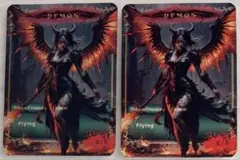 【 再販売 】デーモンＡ MTG ハンドメイドトークン １種 計　２枚