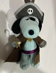 YSJハロウィン特別イベントホラーナイト・海賊スヌーピー ぬいぐるみキーチェーン