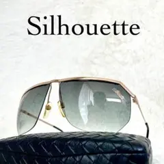 極美品　80s　Silhouette　ビンテージサングラス　ネイビーレンズ