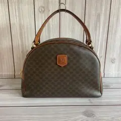 【美品】CELINE セリーヌ ハンドバッグ ボストンバッグ マカダム柄 レザー