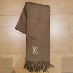 美品★ルイヴィトン マフラー ブラウン LVロゴ カシミヤ100%