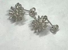 54 925 シルバー SILVER ピアス スイング 星 花 キャッチ ポスト
