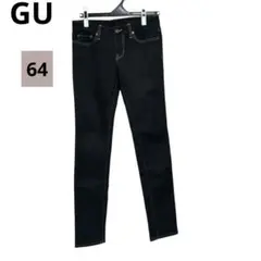 【美品】GU ジーユー　スキニーデニム ダークブルー　レディース　64