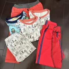 セット売りCHEROKEE 赤 ストライプ ボトムス 95cm