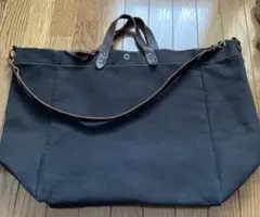 tampicoキャンバスレザー トートバッグ 黒