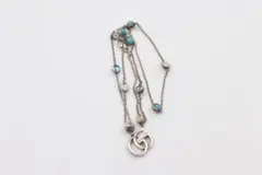 GUCCI グッチ ネックレス ブルートパーズ シルバー GG ロゴ