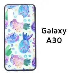 Galaxy A30 ケース カバー カラフル パイン柄 春夏