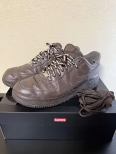 【28.5cm】ナイキNIKE×Supreme エアフォース1 ブラウン