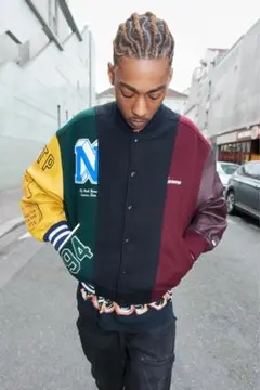 美品　Lサイズ　supreme MM6 Varsity Jacket Supreme MM6 Maison Margiela Split Varsity Jacket Multicolor