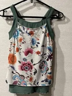 チャコット　レイヤードトップスＳサイズ 緑