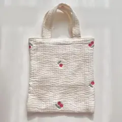 【ヌビ】トートバッグ　さくらんぼ柄